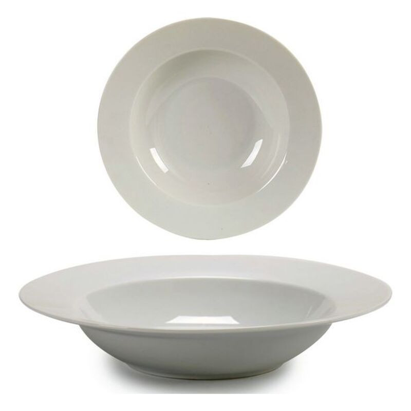 Assiette creuse Blanc Porcelaine (23 x 4 x 23 cm) (Ø 23 cm)