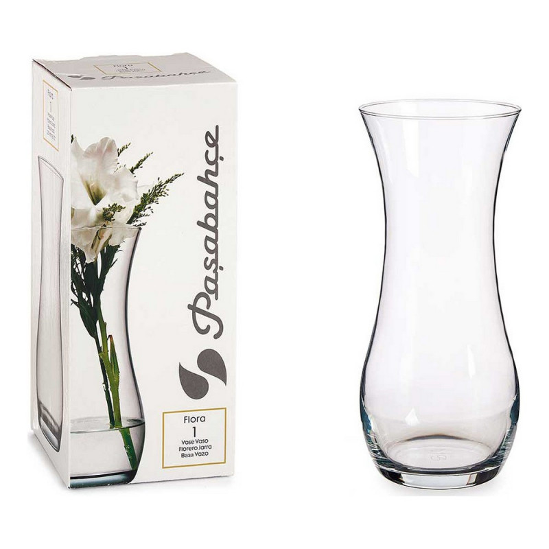 Vase Flora Transparent verre (11 x 25,5 x 11 cm)