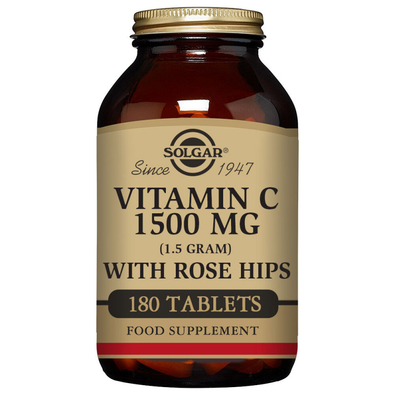 Vitamine C à base de cynorhodon Rose Hips C 1500 mg Solgar 1500 mg