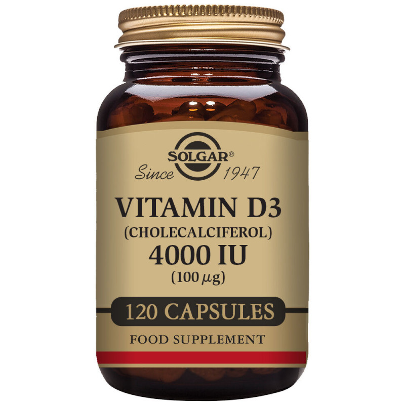 Vitamine D3 (cholécalciférol) Solgar 4000 iu